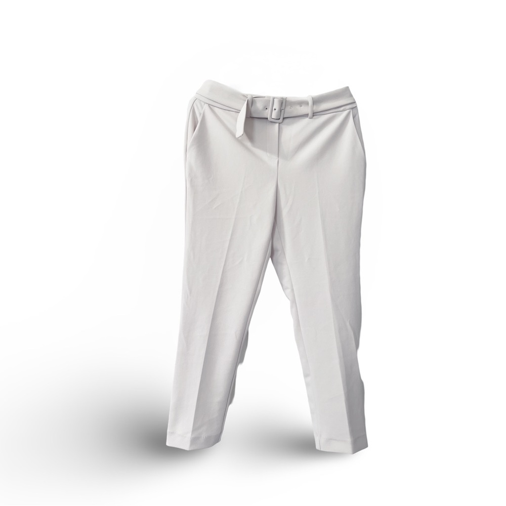 Stylish White Belted Trousers